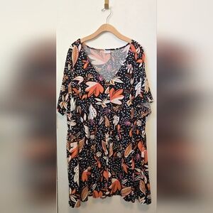 277. Floral V-Neck Dress